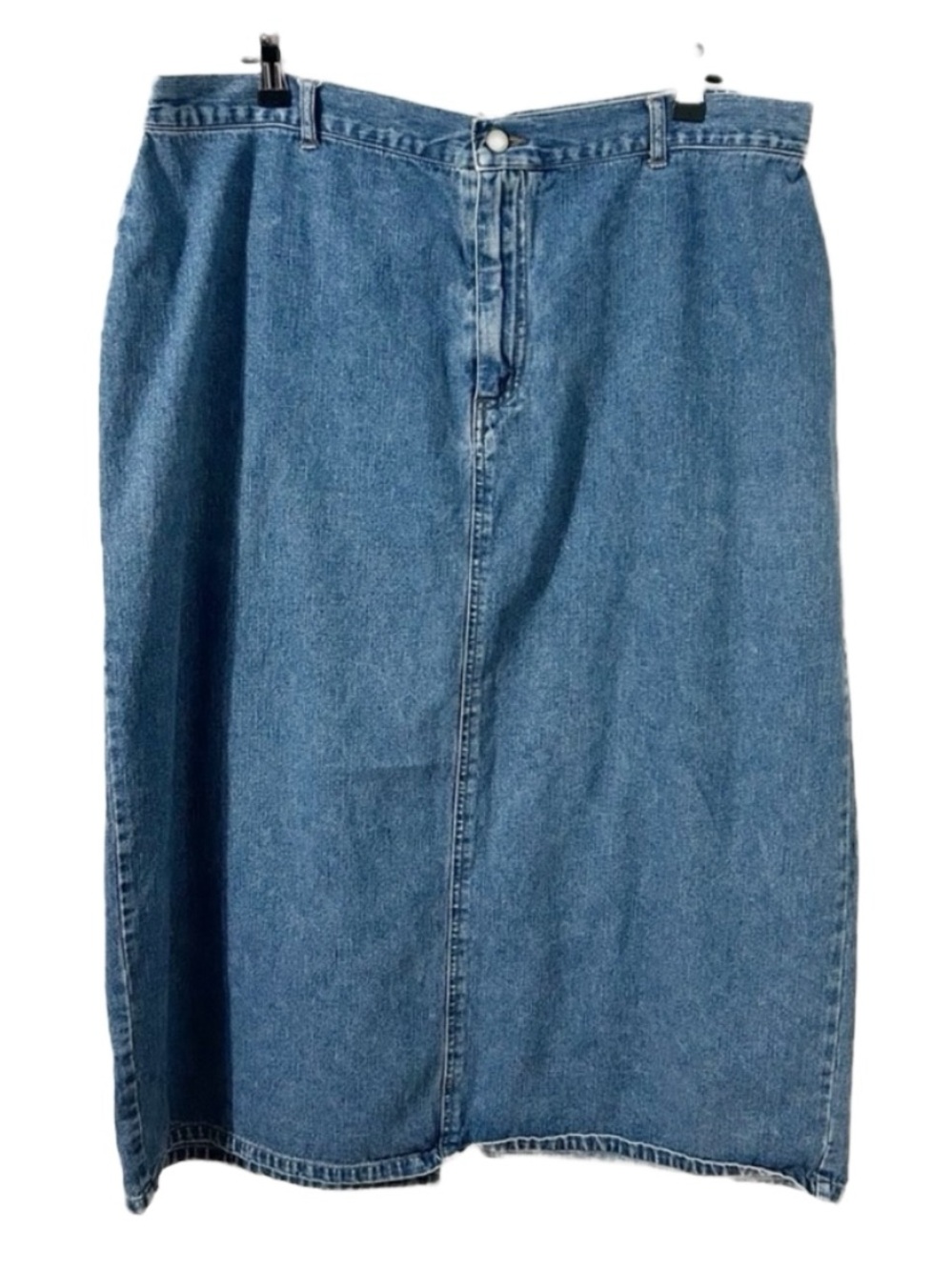 CJ Banks by Christopher & Banks MidLength Classic Denim Jean Skirt Med/Dark Wash